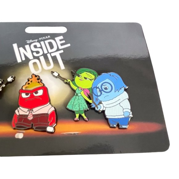 Disney Store Inside Out Joy Fear Anger Disgust Sadness Pin Set - Picture 5 of 6
